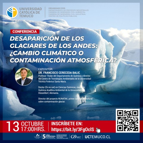 Conferencia “Desaparición de los glaciares de Los Andes: ¿cambio climático o contaminación atmosférica?”
